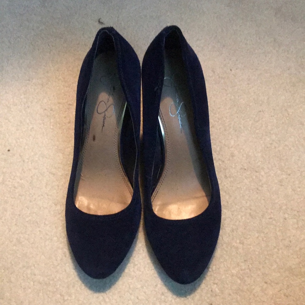 Navy Blue Wedges